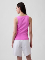 Gap Pink Rib Scoop Vest - Image 2 of 2