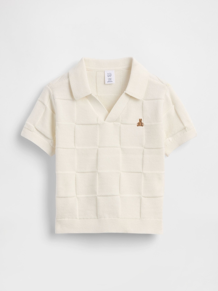 Gap Johnny-Collar Checkered Jumper (6mths-5yrs) (6mths-5yrs) - Imaginea 1 din 2