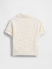 Gap Johnny-Collar Checkered Jumper (6mths-5yrs) (6mths-5yrs) - Imaginea 2 din 2