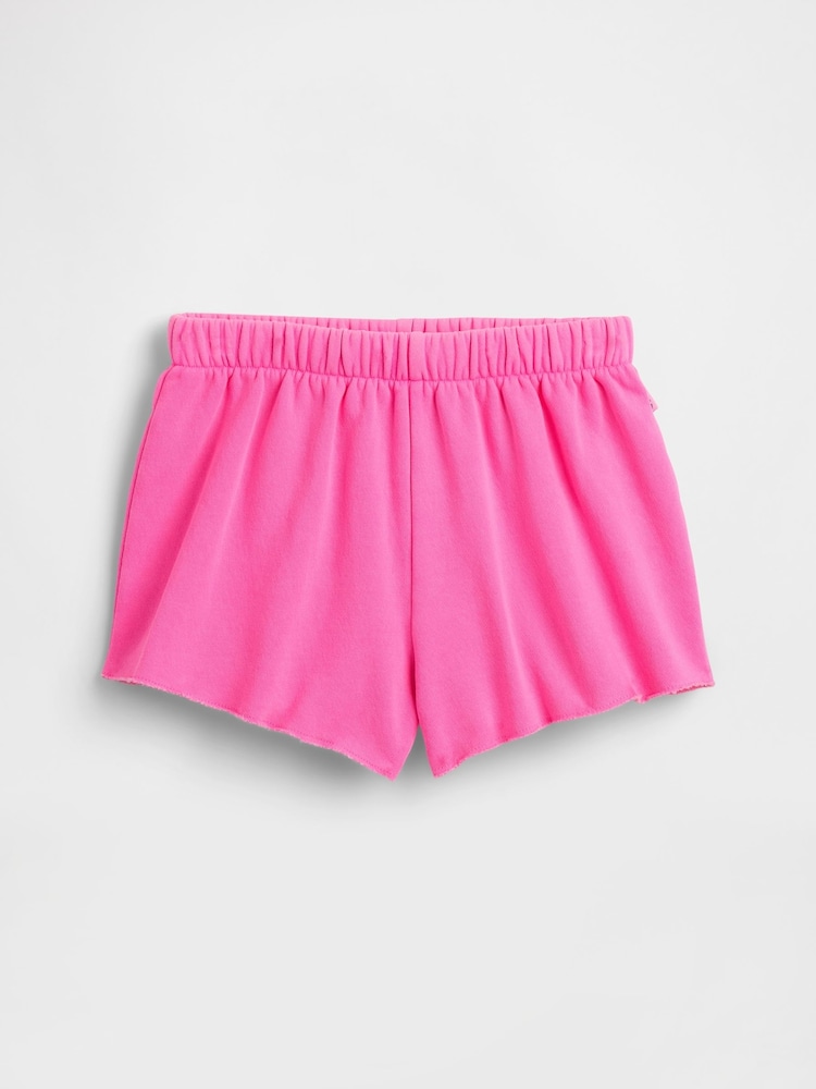 Gap Pink Vintage Soft Relaxed Sweat Shorts (4-13yrs) - Image 1 of 2