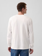 Gap White Everyday Soft Relaxed Mini-Logo T-Shirt - Image 2 of 5