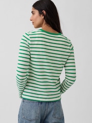 Grün gestreift - Gap Vintage Langarm-T-Shirt aus weicher Baumwolle - Bild 2 von 4
