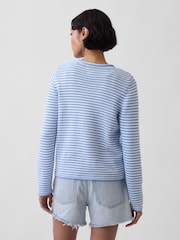 Gap Blue stripe Rolled Neck Jumper - Image 2 of 4