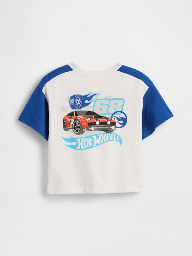 Tricou cu logo grafic Gap Hot Wheels (6luni-5ani) - Imaginea 2 din 3