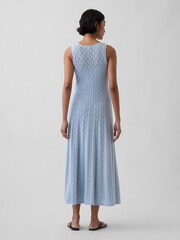 Gap Blue Pointelle Maxi Dress - Image 2 of 4