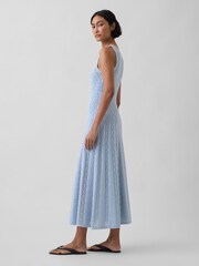 Gap Blue Pointelle Maxi Dress - Image 3 of 4