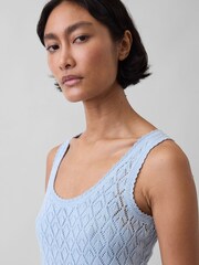 Gap Blue Pointelle Maxi Dress - Image 4 of 4