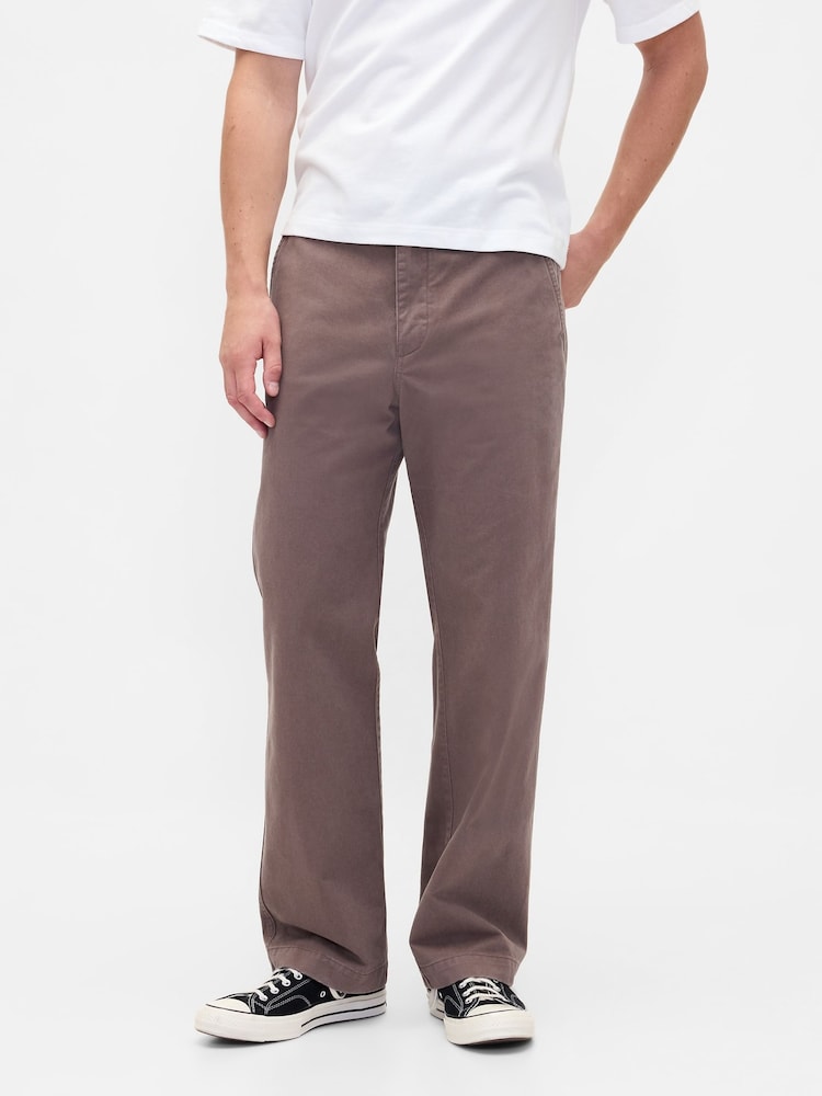 Gap Brown Heavyweight Twill '90s Loose Chinos - Image 1 of 5