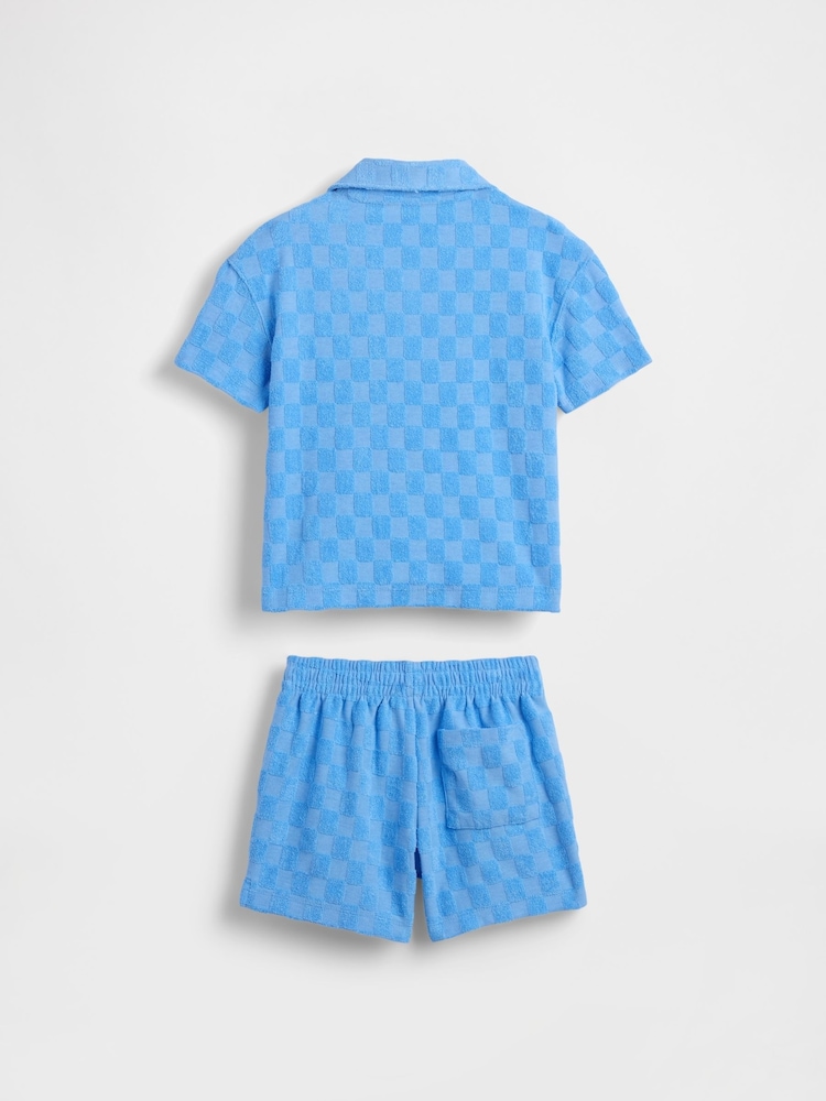 Gap – kariertes Terry-Resort-Outfit-Set (6M.–5J.) - Bild 3 von 3