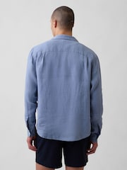 Gap Blue Linen Relaxed Shirt - Image 2 of 4