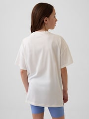 Gap White Disney Oversized Longline T-Shirt (4-13yrs) - Image 2 of 4