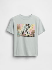 Gap Grey Graphic T-Shirt (4-13yrs) - Image 1 of 3