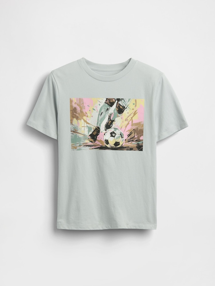 Gap Grey Graphic T-Shirt (4-13yrs) - Image 1 of 3