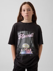 Gap Black Disney Oversized Longline T-Shirt (4-13yrs) - Image 1 of 4