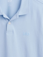 Gap Blue Logo Pique Polo Shirt - Image 4 of 4