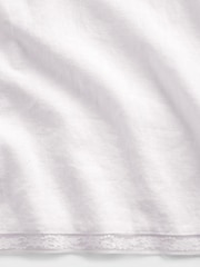 Gap White Linen-Blend Lace-Hem Pyjama Bottoms - Image 5 of 5