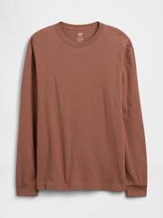 Gap Brown Everyday Soft Relaxed Mini-Logo T-Shirt - Image 4 of 5