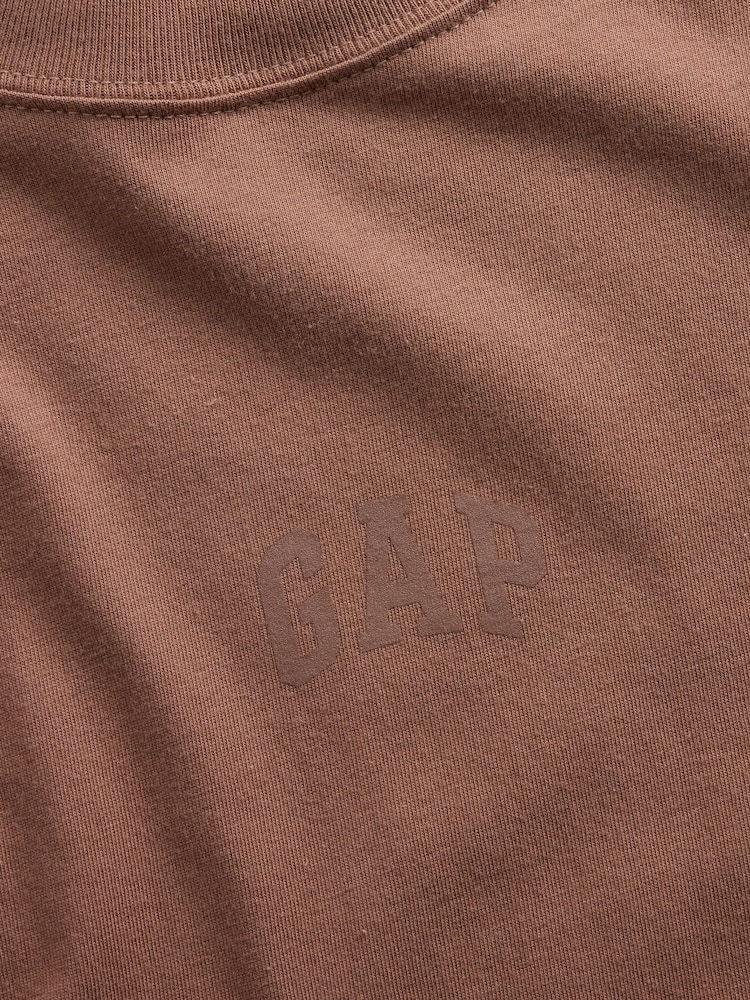 Gap Brown Everyday Soft Relaxed Mini-Logo T-Shirt - Image 5 of 5