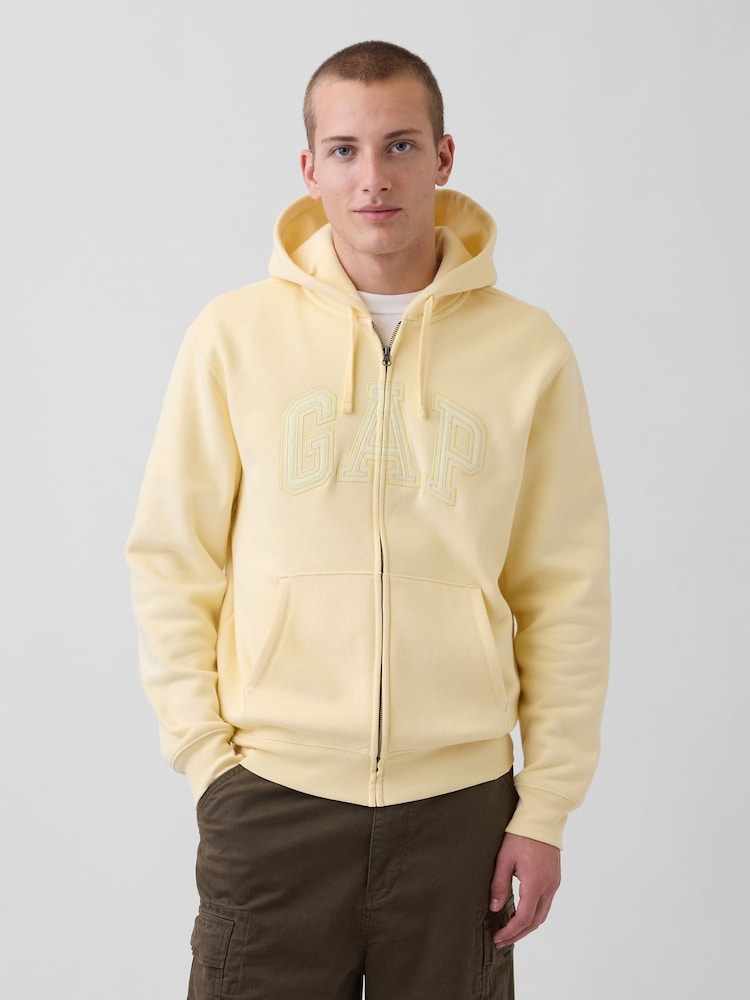 Gap Yellow Vintage Soft Arch Logo Zip Hoodie (2-mths) - Image 1 of 4