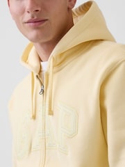 Gap Yellow Vintage Soft Arch Logo Zip Hoodie (2-mths) - Image 4 of 4