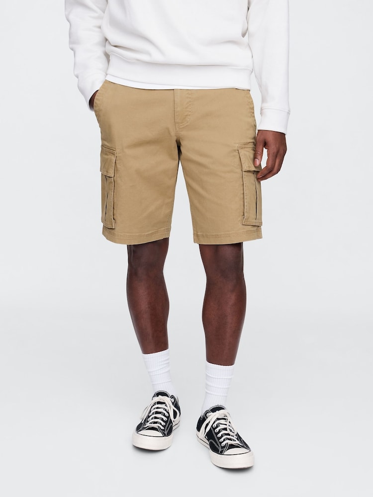 Gap Beige 11 inch Essential Cargo Shorts - Image 1 of 3 Gap Beige 11 inch Essential Cargo Shorts - Image 1 of 3
