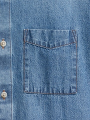 Gap Medium wash Denim Relaxed Straight-Hem Shirt - Image 4 of 4