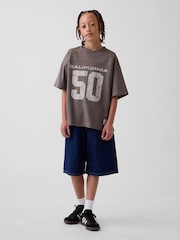 Gap Mesh Oversized Graphic Jersey T-Shirt (4-13yrs) - Bild 2 von 4