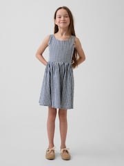 Gap Blue Gingham Denim Dress (4-13yrs) - Image 1 of 4