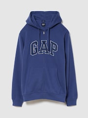 Gap Blue Vintage Soft Arch Logo Zip Hoodie (2-mths) - Image 1 of 1