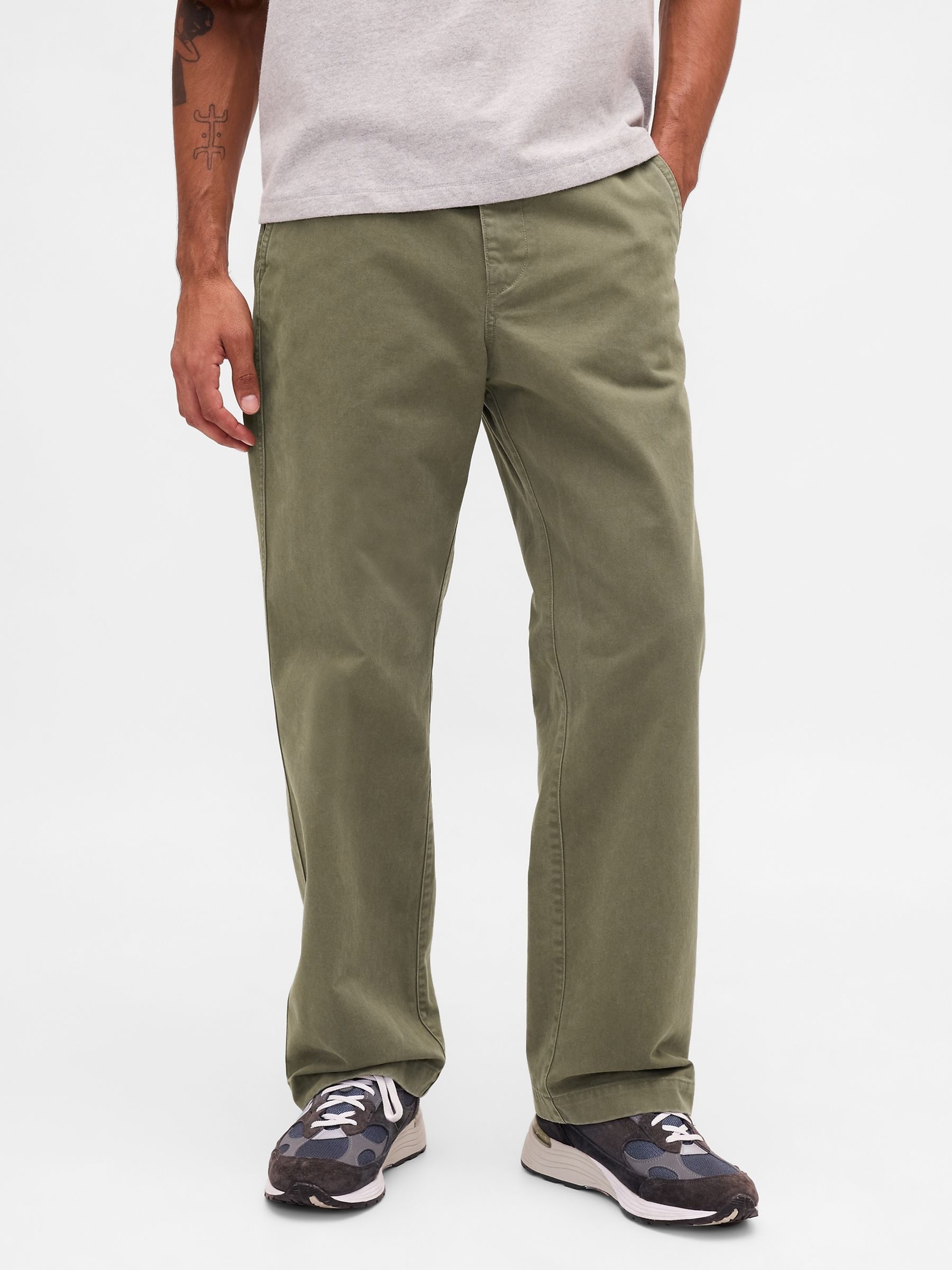 Buy Gap Green Heavyweight Twill '90s Loose Chinos from the Next UK