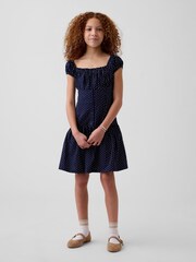 Gap Navy Polka Dot Drop-Waist Dress (4-13yrs) - Image 1 of 1