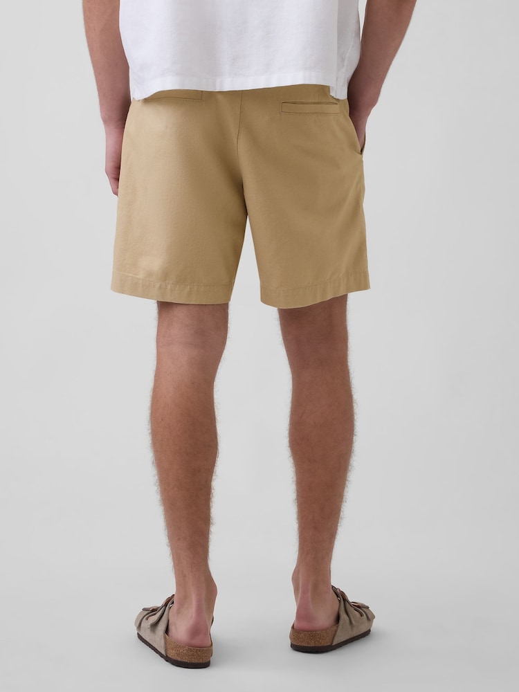 Gap Beige 7.5 inch Linen-Cotton Shorts - Image 2 of 5