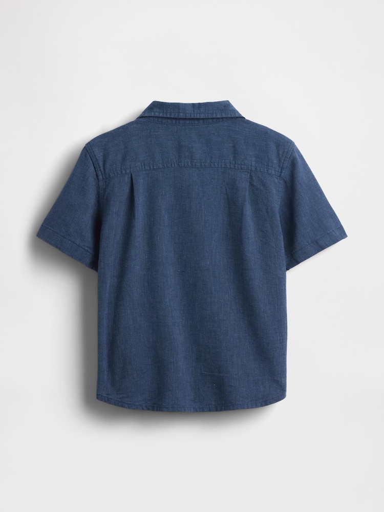 Gap Blue Linen-Cotton Shirt (6mths-5yrs) - Image 2 of 3