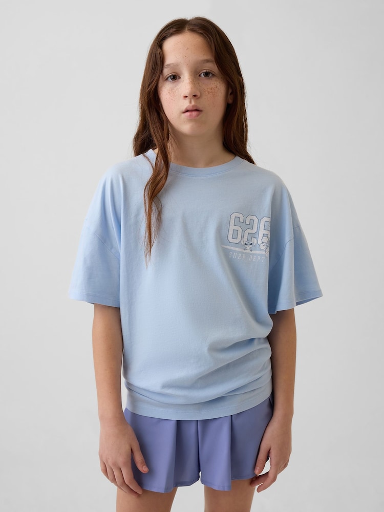 Gap Blue Disney Oversized Longline T-Shirt (4-13yrs) - Image 1 of 4 Gap Blue Disney Oversized Longline T-Shirt (4-13yrs) - Image 1 of 4