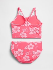 Gap Pink Floral Lilo & Sttich Disney Two-Piece Swimsuit (4-13yrs) - Image 2 of 3