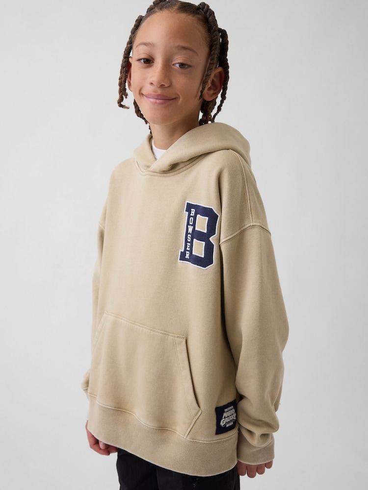 Gap Brown Bowser Super Mario VintageSoft Relaxed Hoodie (4-13yrs) - Image 2 of 5