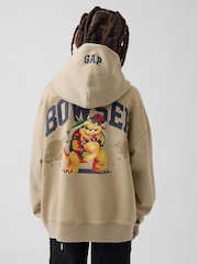 Gap Brown Bowser Super Mario VintageSoft Relaxed Hoodie (4-13yrs) - Image 3 of 5