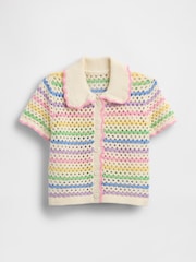Gap Multi Stripe Crochet Collared Jumper (6mths-5yrs) - Image 1 of 2