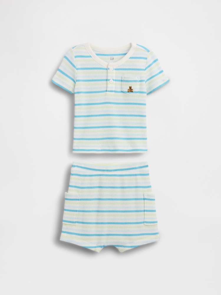 Gap Waffle Henley Outfit Set (0-24mths) - Imagen 1 de 2