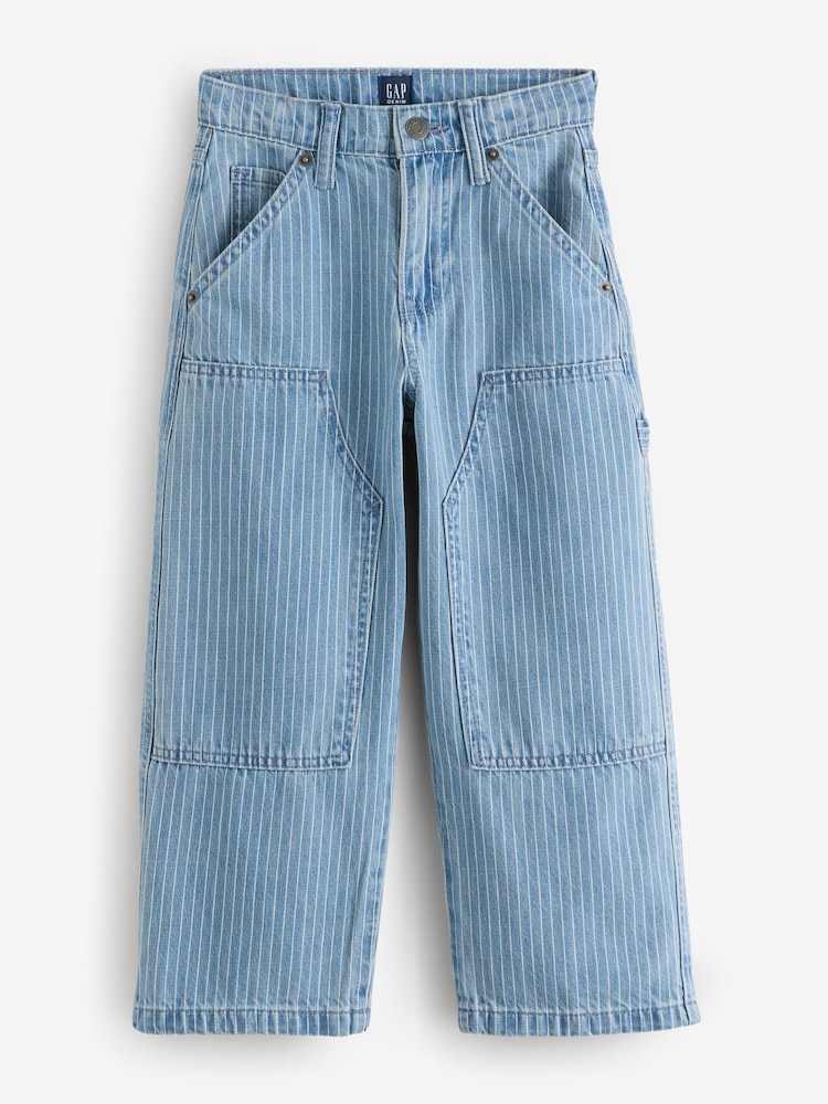 Gap Medium wash Baggy Stripe Jeans (5-13yrs) - Image 1 of 5