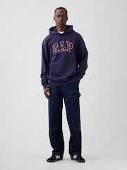 Gap Navy Vintage Soft Relaxed Logo Hoodie (2-mths) - Image 3 of 4