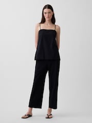 Gap Black Linen-Blend Cami - Image 3 of 4