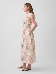 Gap Multi Floral Voile Smocked Maxi Dress - Image 3 of 4