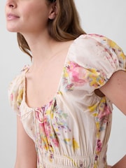 Gap Multi Floral Voile Smocked Maxi Dress - Image 4 of 4