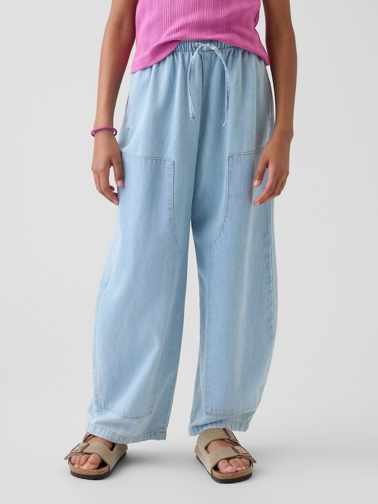 Gap High Waisted Relaxed Easy Jeans (4-13yrs) - Imaginea 1 din 5