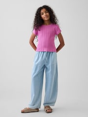 Gap High Waisted Relaxed Easy Jeans (4-13yrs) - Imaginea 3 din 5