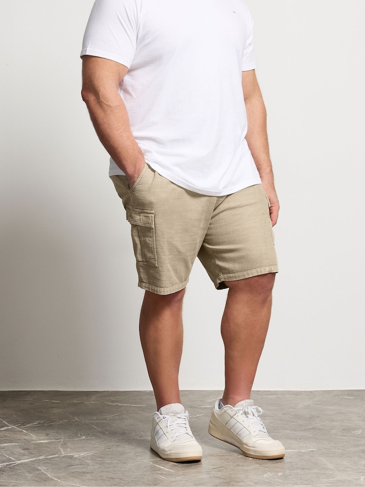 BadRhino Big & Tall Natural Washed Cargo Shorts - Image 1 of 4