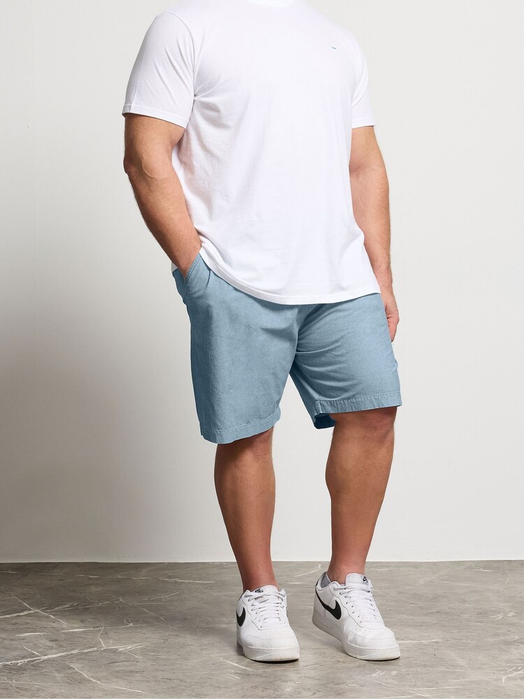 BadRhino Big & Tall Blue Chambray Cotton Shorts - Image 1 of 4