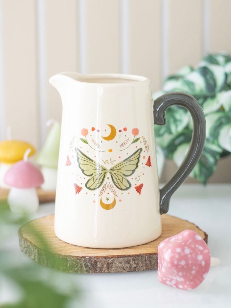 Something Different Cream Fairy Wing Ceramic Flower Jug - Image 1 of 4