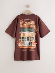 Chocolate Brown Graphic Nightie - Image 2 of 4